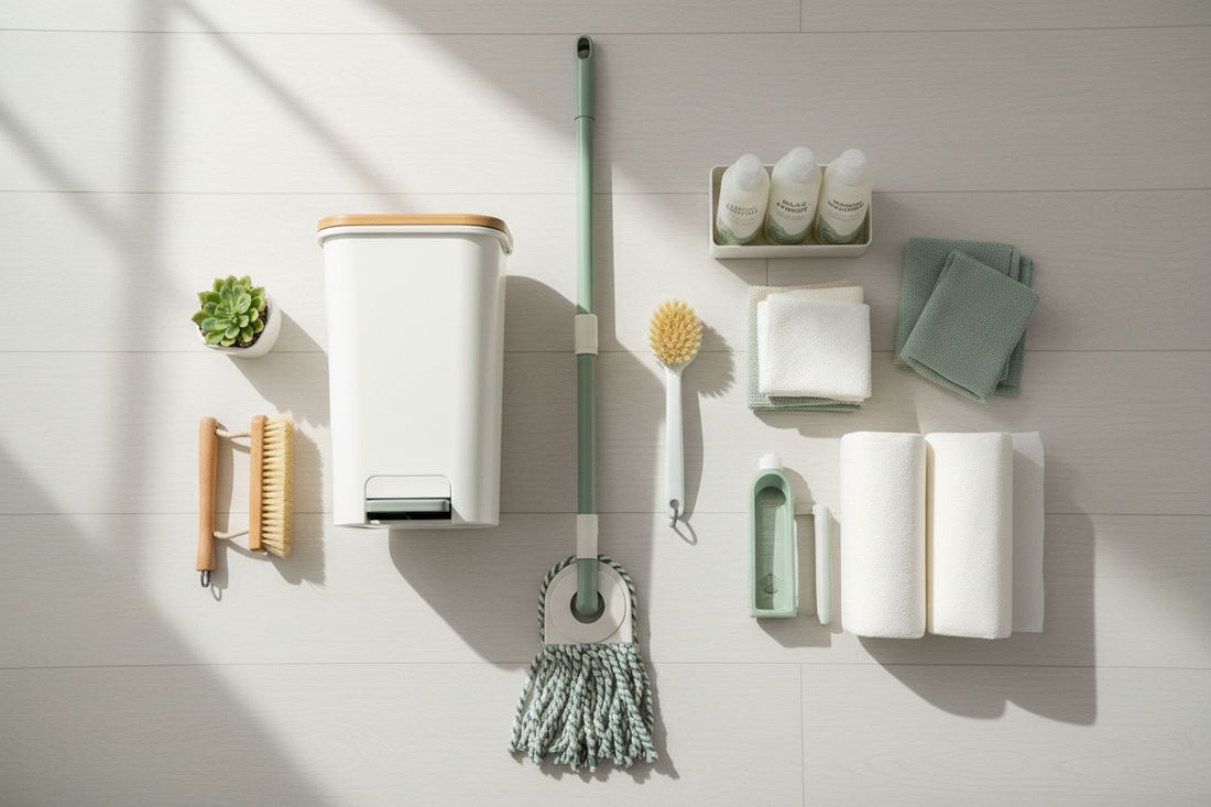 A Cleaner Home Starts Here: Essential Cleaning Tools, Trash Solutions & Paper Products for Effortless Everyday Living