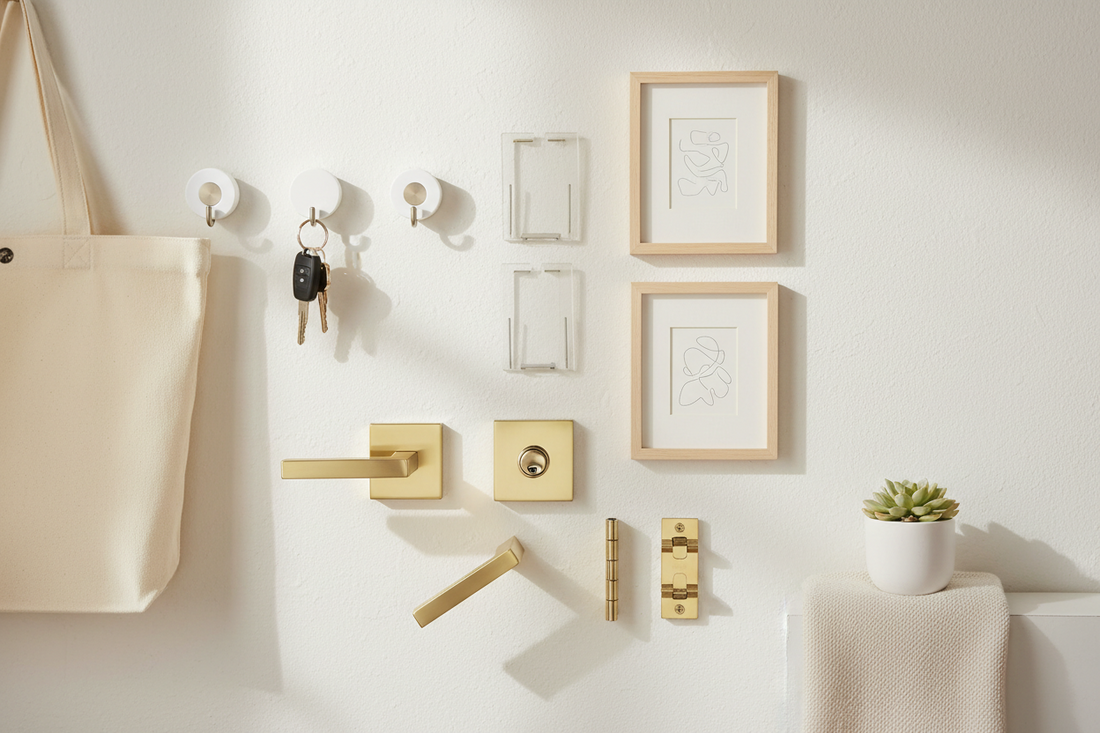 Home Adhesive Storage Hooks, Picture Hangers, and Door Hardware & Locks: Smart Solutions for an Organized and Secure Home