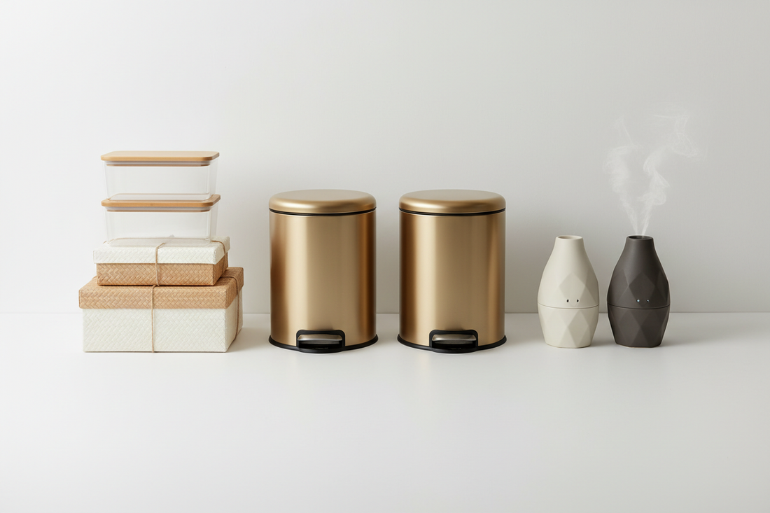 Home Organization Essentials: Trash Solutions, Air Fresheners, and Paper & Plastic Storage