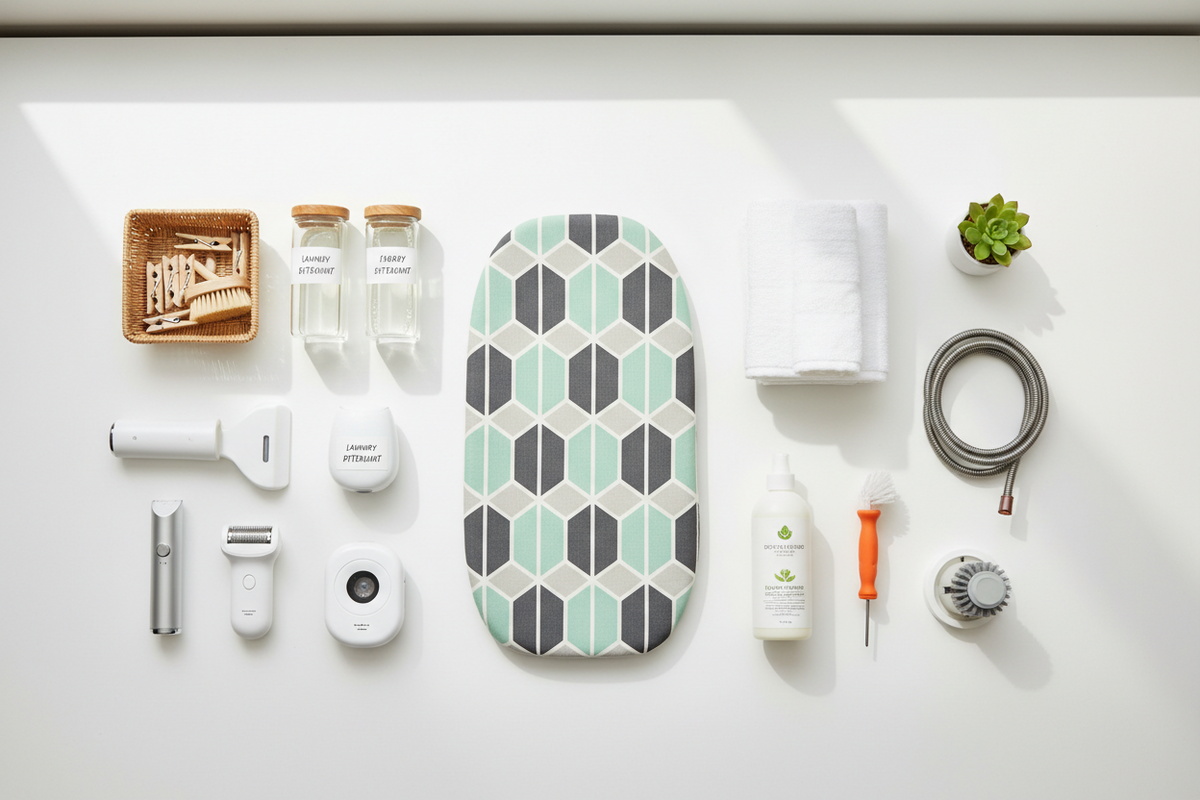 Laundry Room Essentials: Simplify Wash Day with Smart Cleaning Tools, Durable Ironing Board Covers & Effective Drain Cleaning Equipment