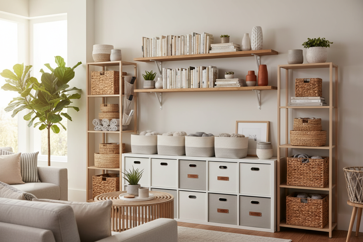 Space-Maximizing Home Storage Using Storage & Organization, Racks, and Baskets