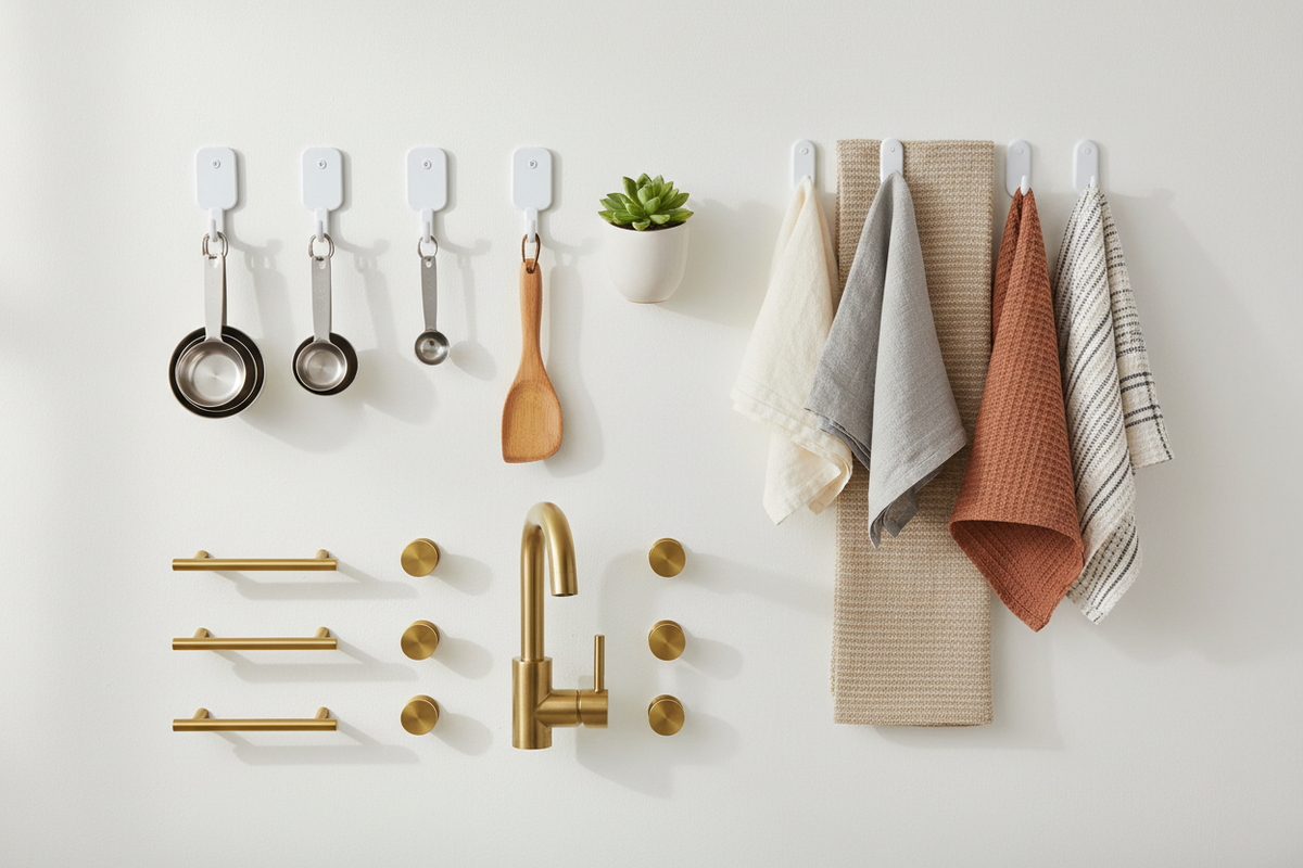 Upgrade Everyday Living With Home Adhesive Storage Hooks, Kitchen Fixtures, and Kitchen &amp; Table Linens