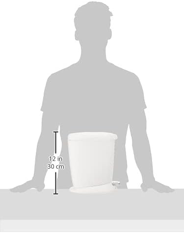 simplehuman 6 Liter / 1.6 Gallon Compact Plastic Round Bathroom Step Trash Can - Image 3