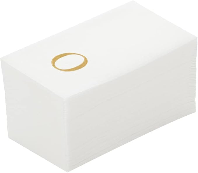 Luxenap 15.8 X 7.9 Inch Linen-Feel Guest Towels, 2000 Lettered Hand Towels by Restaurantware