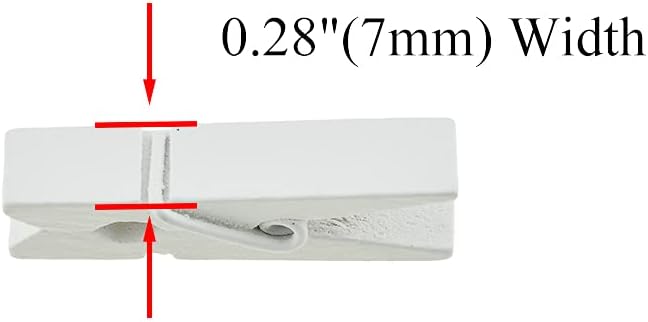HAHIYO White Wooden Clothes Pins Clothespins Small Do NOT Fall Apart 1.38 - Image 3
