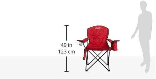 Coleman Portable Camping Chair with 4-Can Cooler, Cushioned Seat & Back with Side Pockets & Cup Holder, Carry Bag Included, Great for Camping, Tailgating, Firepits, Patio, & More - Image 3
