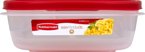Rubbermaid Easy Find Lids Food Storage Container, 9 Cup, Racer Red - Image 2