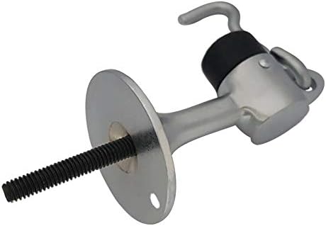 QCAA Solid Brass Door Stop, 3-15/16" Height, Satin Chrome, 1 Pack - Image 3