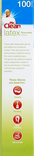 Mr Clean Latex Gloves Disposable Single Use Lightly Powdered Non-Sterile - Image 7