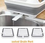 Foldable Dish Drying Rack with Drain Plug and Swivel Spout - Image 5