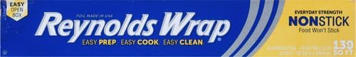 Reynolds Wrap Non Stick Aluminum Foil, Nonstick Aluminum Foil Roll, Prevents - Image 14