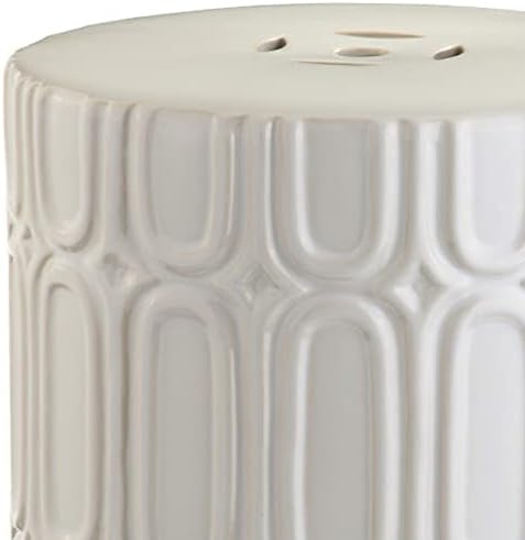 Safavieh Melody Glazed Ceramic Decorative Garden Stool, Cream - Image 2