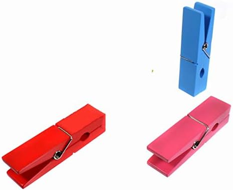 DurReus 50 Pieces DIY Mini Color Wooden Clothespins Home Decoration Hanging - Image 6