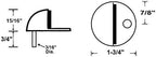 QCAA Low Dome Floor Door Stop, H 25.4 x Diameter 44.5mm, Zinc Die Cast - Image 3