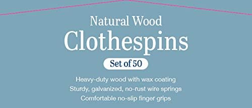 Whitmor Set of 50 Wooden Clothespins - Image 4