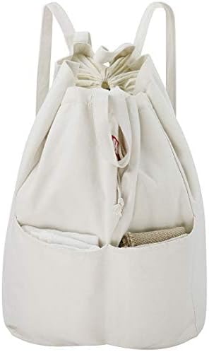 100% Breathable Cotton Canvas Laundry Backpack Bags by iwillCREATEPRO