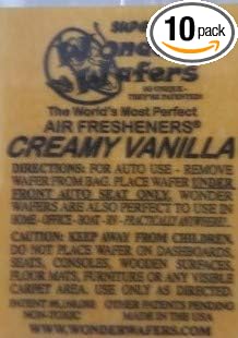 Wonder Wafers 10CT Individually Wrapped Air Fresheners CREAMY VANILLA by Wonder+Wafers