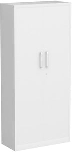 Yizosh Metal Garage Storage Cabinet with 2 Doors and 5 Adjustable Shelves - 71" Steel Lockable File Cabinet,Locking Tool Cabinets for Office,Home,Garage,Gym,School (White) - Image 5