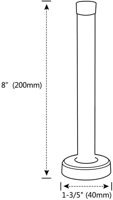 8 Inch Door Stop, Extra Long Door Stopper, Wall Mounted, Stainless Steel Door - Image 2