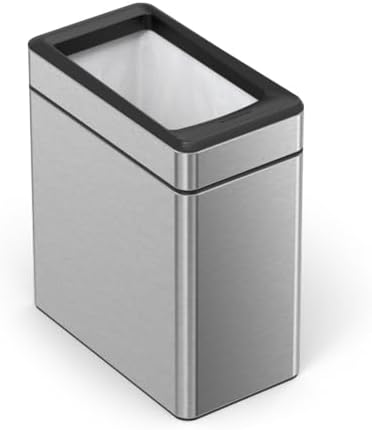 simplehuman 10 Liter / 2.6 Gallon Profile Open Trash Can, Slim Trash Can - Image 4