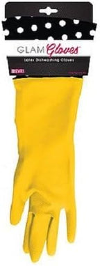HIC Harold Import Co. Glam Latex Dishwashing Gloves 57524-HIC - Image 3