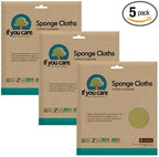 If You Care Sponge Cloths – 5 Count – 100% Natural Cleaning Rags by IfYouCare