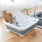 Foldable Dish Drying Rack with Drain Plug and Swivel Spout - Image 6