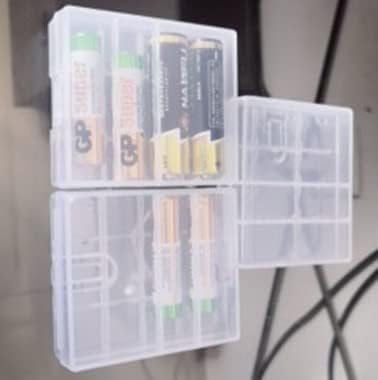 Fielect 4 x 18650 Battery Storage Case Holder Organizer Box Transparent - Image 7