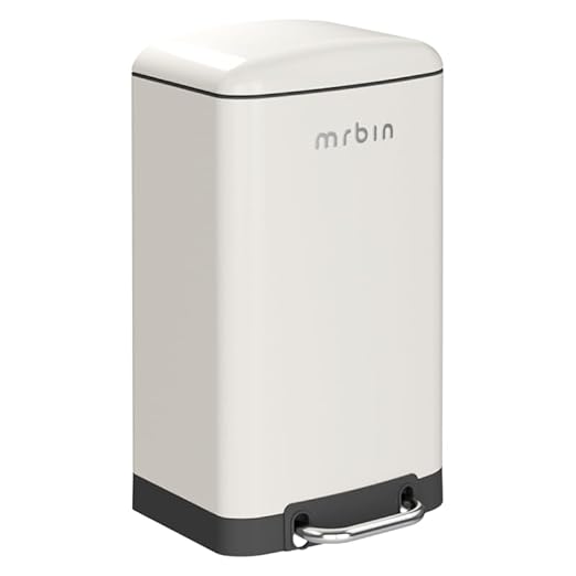 MRBIN Bathroom Trash Can with Lid, Metal Step Kitchen Waste Basket Touchless - Image 8