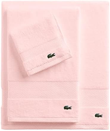 Lacoste Heritage 100% Supima Cotton Hand Towel, Light Pink, Premium Super Soft - Image 3