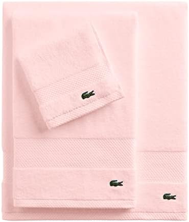 Lacoste Heritage 100% Supima Cotton Bath Sheet, Light Pink, Premium Super Soft - Image 4
