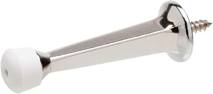 Liberty Premium Door Stoppers Metal Solid Rigid Door Stop Brushed 3" - Image 2