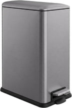 12 Gallon Slim Trash Can Kitchen, Stainless Steel Large Trash Can by JM%C2%B7YIPENG