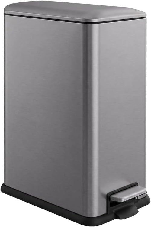 12 Gallon Slim Trash Can Kitchen, Stainless Steel Large Trash Can by JM%C2%B7YIPENG