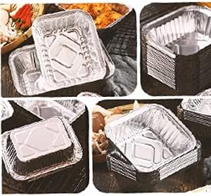 25pack- 8 x 8 Aluminum foil Pans Disposable Heavy Duty Square baking Cake Pan - Image 8
