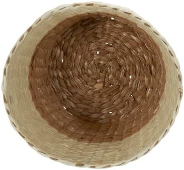 Household Essentials 2-Tone Woven Waste Basket, HandWoven Paper Rope Basket - Image 8