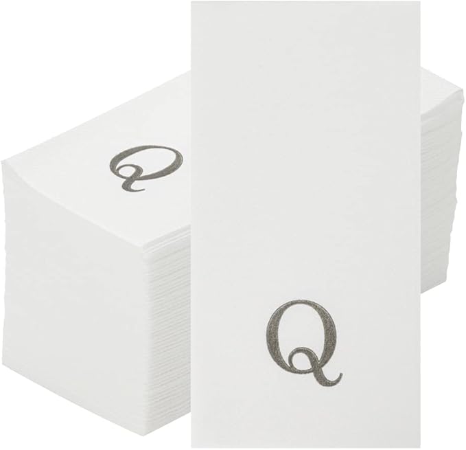 Luxenap 15.8 X 7.9 Inch Linen-Feel Guest Towels, 50 Lettered Hand Towels - Image 2