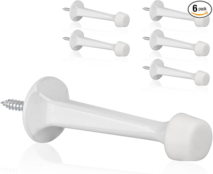 6 Pack Solid Rigid Door Stops by KOVOSCH