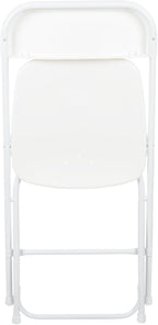 Flash Furniture Hercules Series Plastic Folding Chair - White - 650LB Weight Capacity Comfortable Event Chair - Lightweight Folding Chair - Image 14