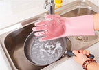 Silicone Dishwashing Gloves, Pet Grooming Rubber Scrubbing - Image 3