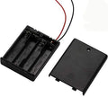 6 Pieces 4 Slots x 1.5V AAA Battery Case Holder Battery Spring Clip Storage Box by Onwon