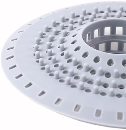 Drain Hair Catcher, Silicone Bathtub Drain Protector 2 Pcs （White Round） - Image 2