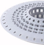 Drain Hair Catcher, Silicone Bathtub Drain Protector 2 Pcs （White Round） - Image 2