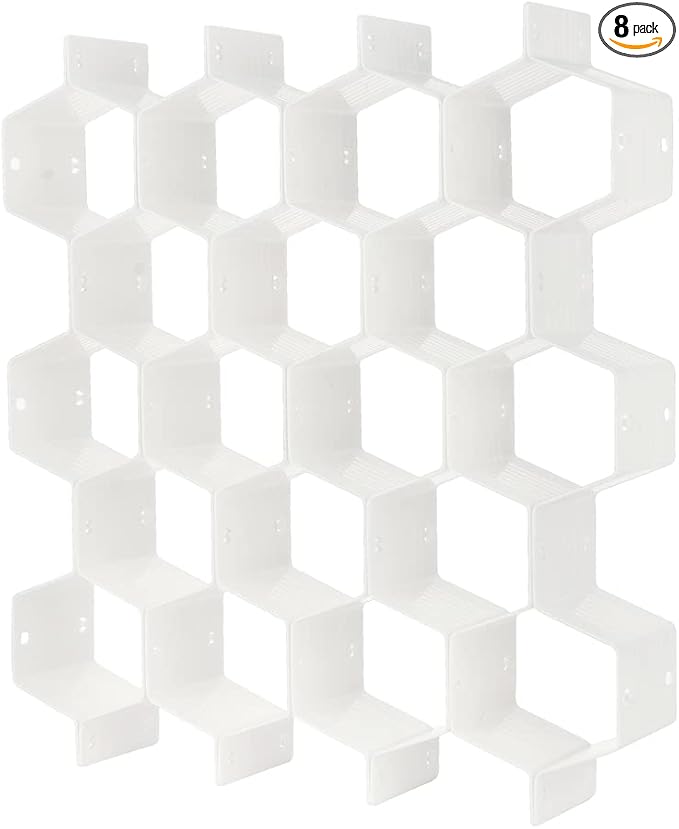 Poeland Drawer Divider Organizer Adjustable DIY Grid Honeycomb Drawer Divider by Poeland