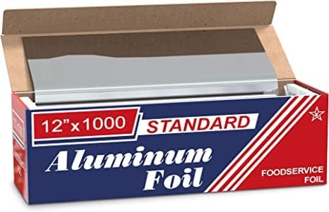 12" X 1000' Aluminum Foil Roll wtih Black Nitirle Gloves Combo Pack by Unknown