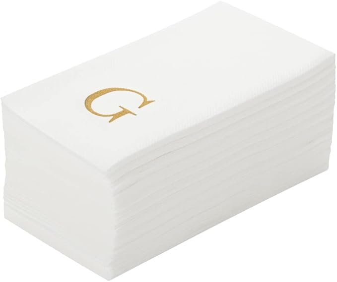 Luxenap 15.8 X 7.9 Inch Linen-Feel Guest Towels, 2000 Lettered Hand Towels by Restaurantware
