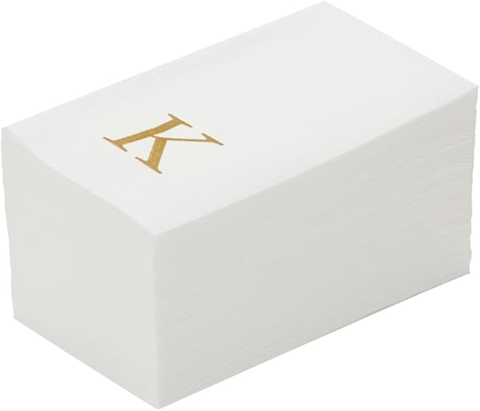 Luxenap 15.8 X 7.9 Inch Linen-Feel Guest Towels, 50 Lettered Hand Towels by Restaurantware