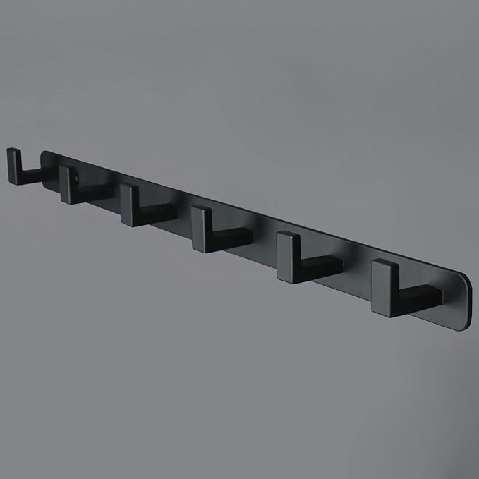 Coat Rack, Heavy Duty Stainless Steel 6 Tri Coat Hook Hanger, Wall Mounted by Vanloory