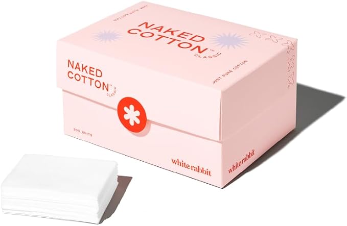 White Rabbit – Naked Cotton Classic – Premium 100% Cotton Pads by whiterabbit