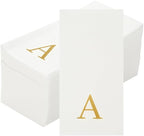 Luxenap 15.8 X 7.9 Inch Linen-Feel Guest Towels, 50 Lettered Hand Towels - Image 2